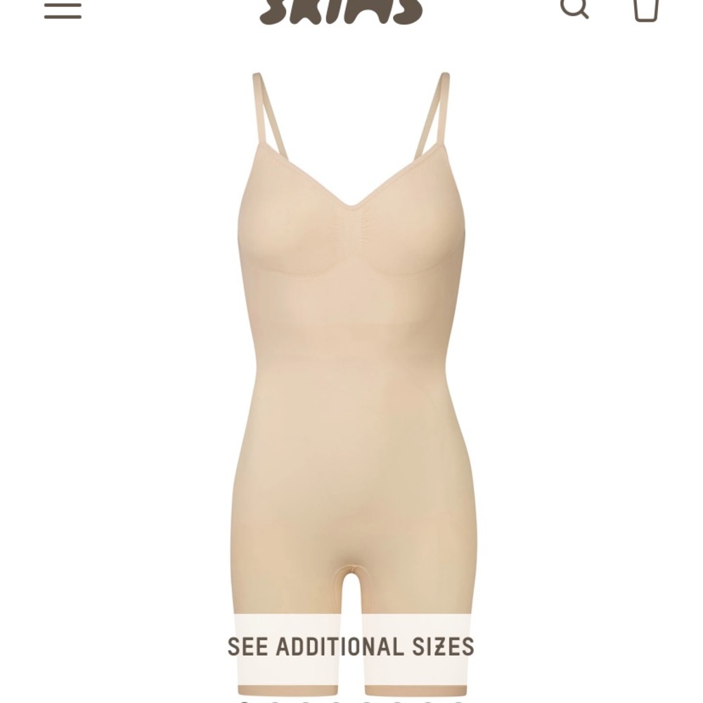SKIMS SEAMLESS SCULPT LOW BACK BODYSUIT MID THIGH